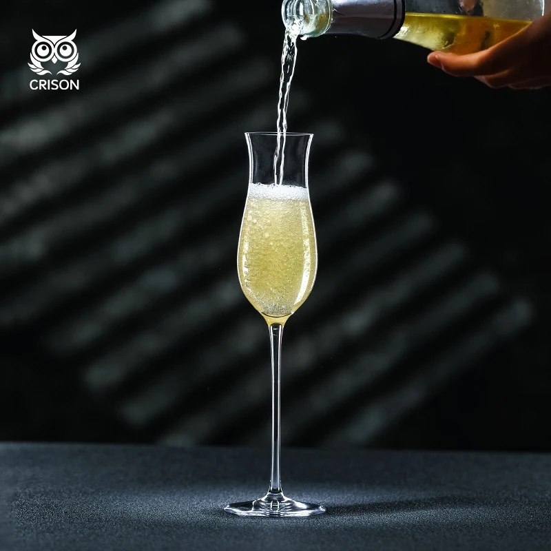 CP8206 CRISON Tulip Champagne Wine Glass/Bar cocktail glass/Wedding party glass cup 150ml Home beverage utensils