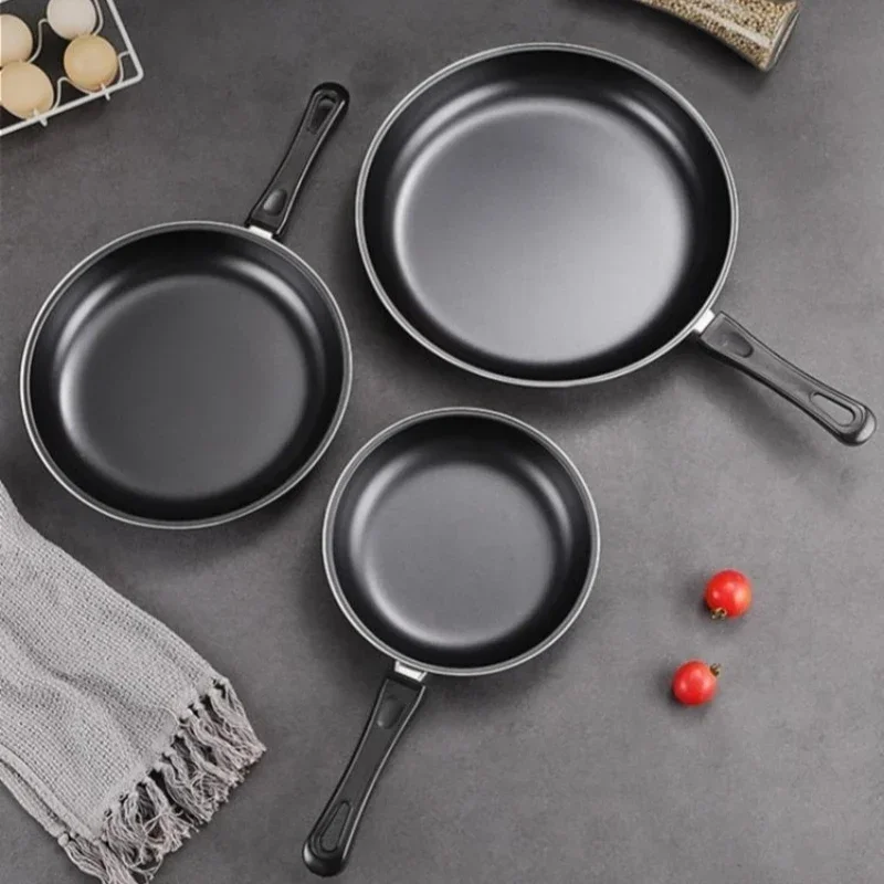 20/25/30cm Frying Pan Sets Cooking Pot Non Stick Frypan Pots Durable Cast Iron Cookware Pancake Egg Fryer Kitchen Accessories