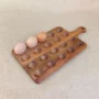 Wooden Egg Tray Egg Platter Hold Storage Plate Deviled Egg Organizer Eggs Refrigerator Holder Kitchen Fresh Keeping Tool